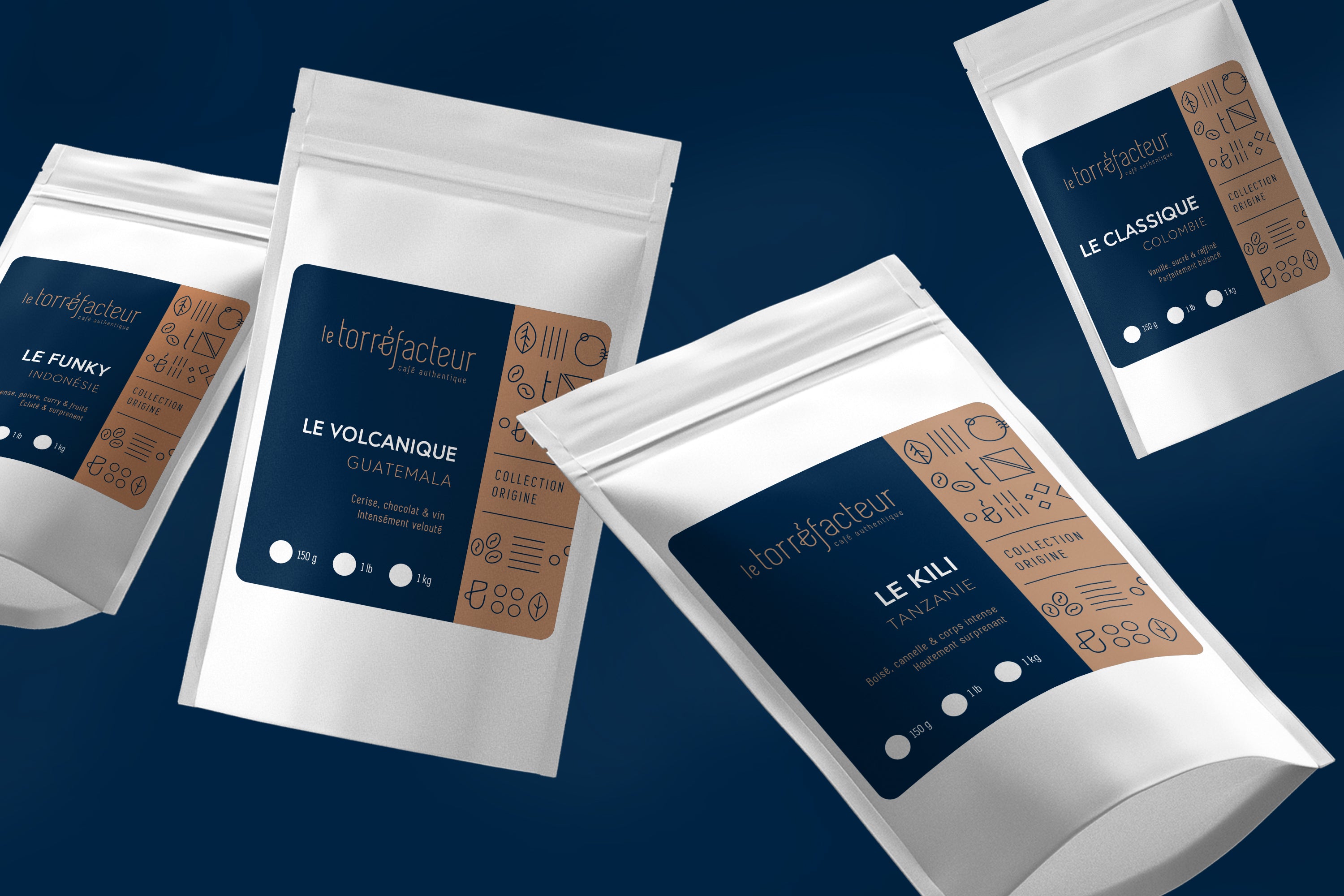 Les cafés d'origine pure
