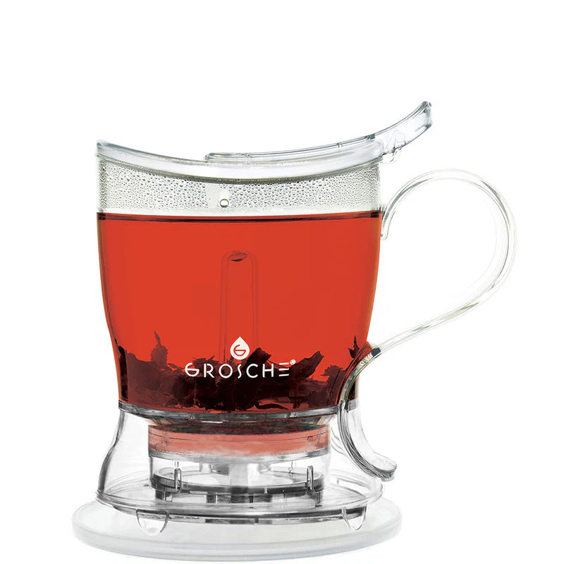 Infuseur à thé ABERDEEN Easy Pour, théière à distribution par le bas - Capacité de 17,7 fl. oz / 525 ml, transparent