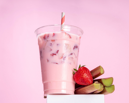 Fruisane Colada strawberries and rhubarb