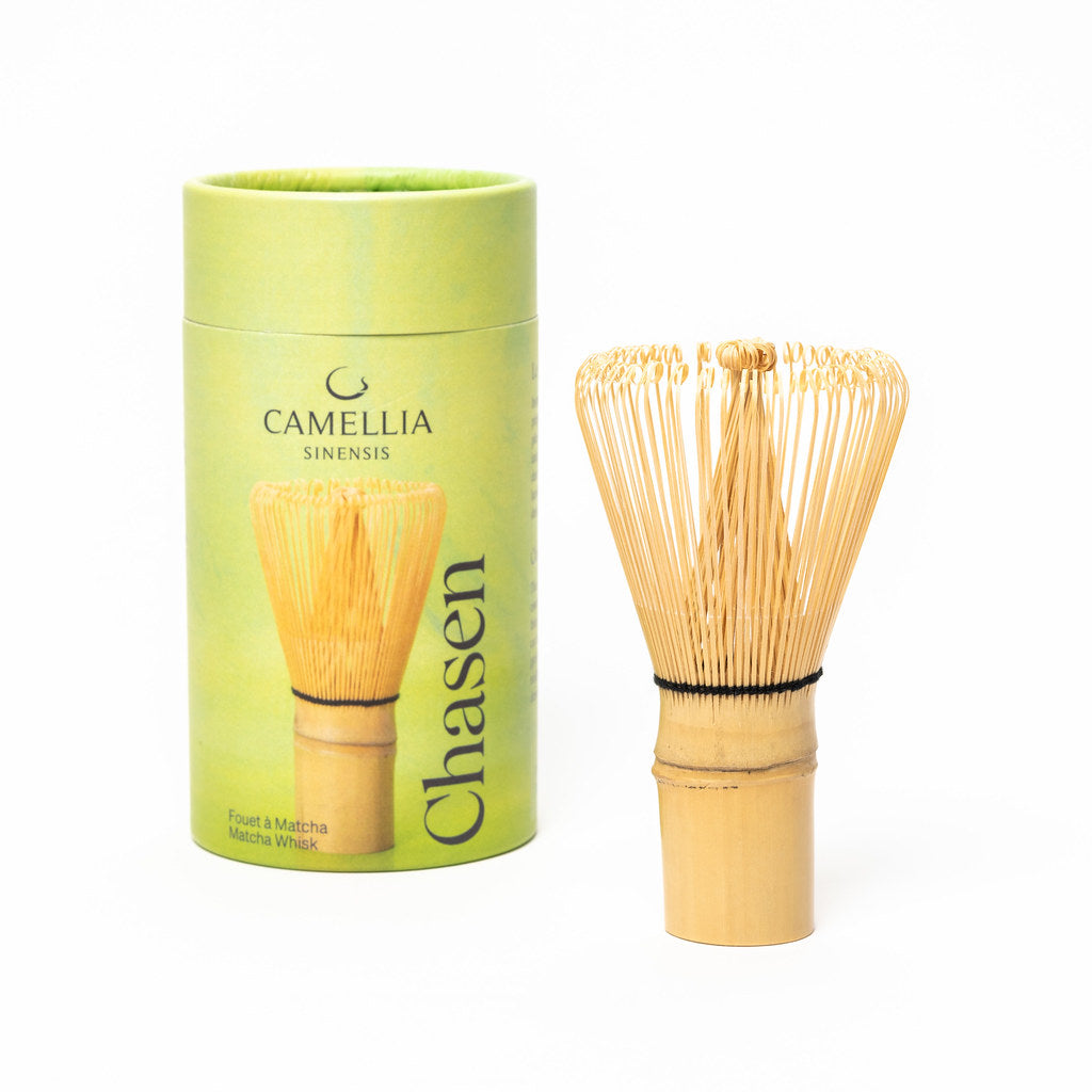 Fouet à thé Matcha en bambou blanc (Chasen)