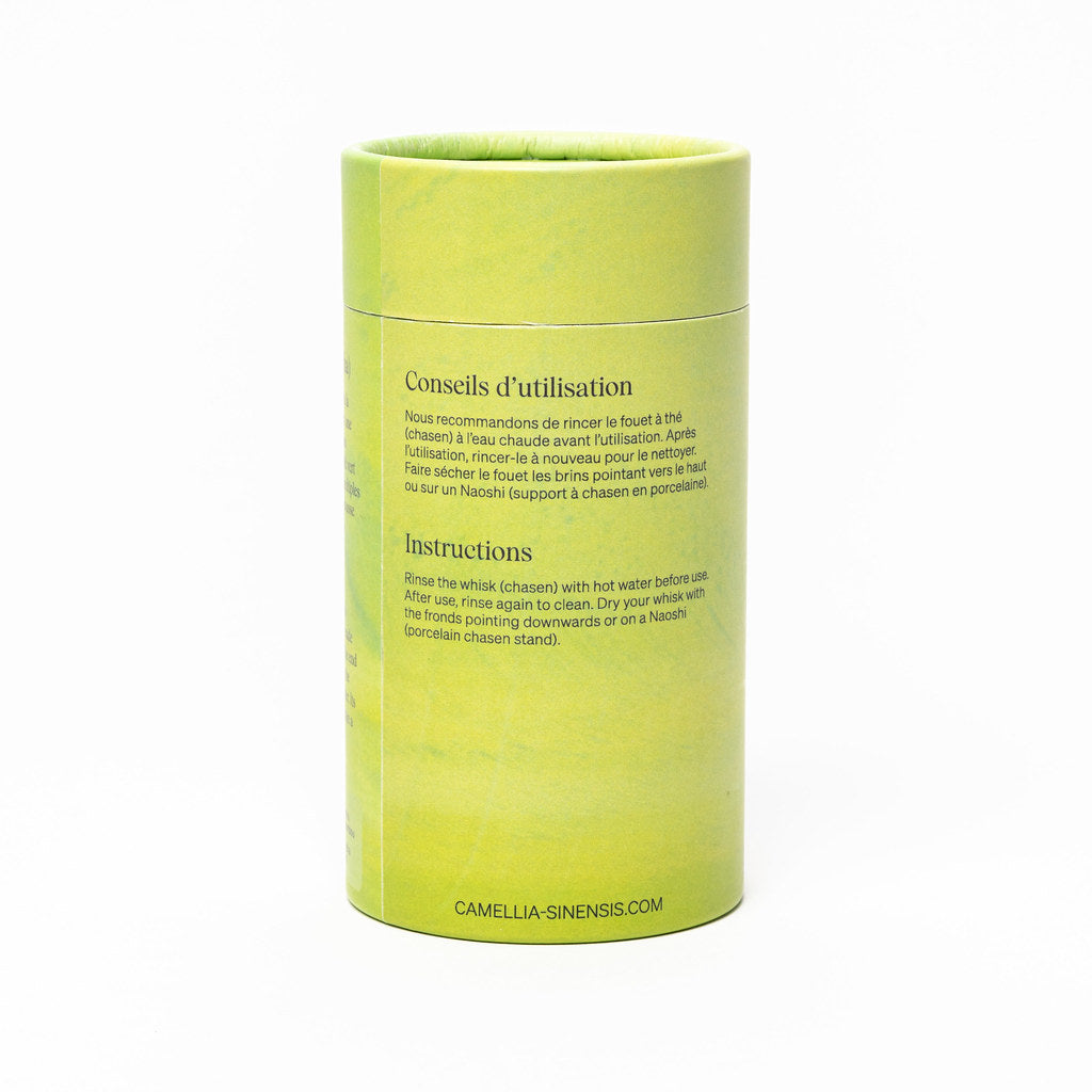 Fouet à thé Matcha en bambou blanc (Chasen)