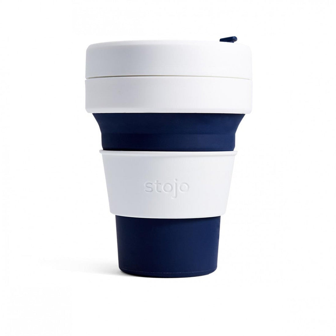 Gobelet de voyage pliant étanche, 355 ml, par Stojo Bleu