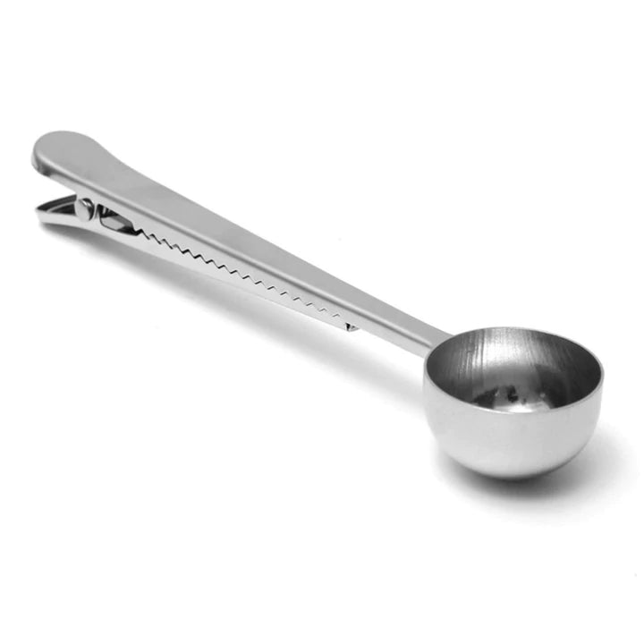 Teaspoon with clip - Stainless steel