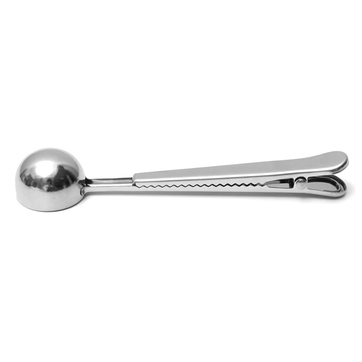 Teaspoon with clip - Stainless steel