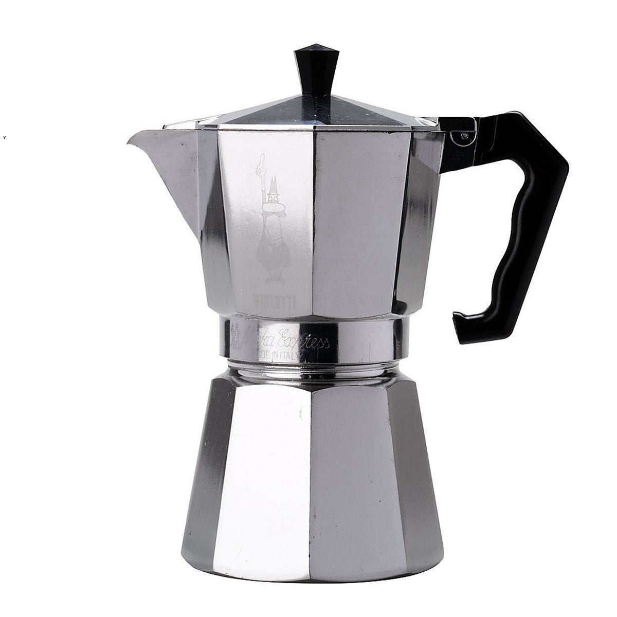 9-cup mocha coffee maker, MOKA EXPRESS, aluminum, by Bialetti