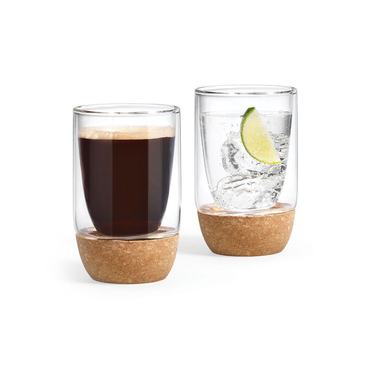 Double-walled glasses, 300ml, 2 units, by Ricardo